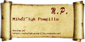 Mihályk Pompilla névjegykártya